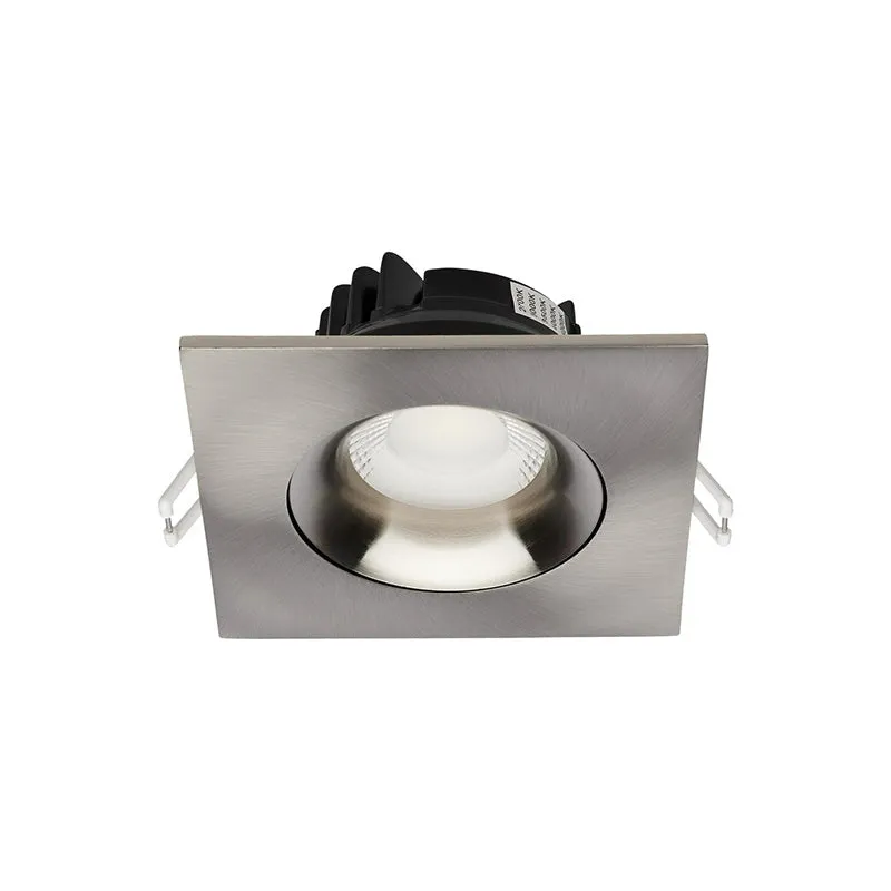 Satco 3.5" 12W LED Square Direct Wire Downlight Gimbaled, CCT Selectable