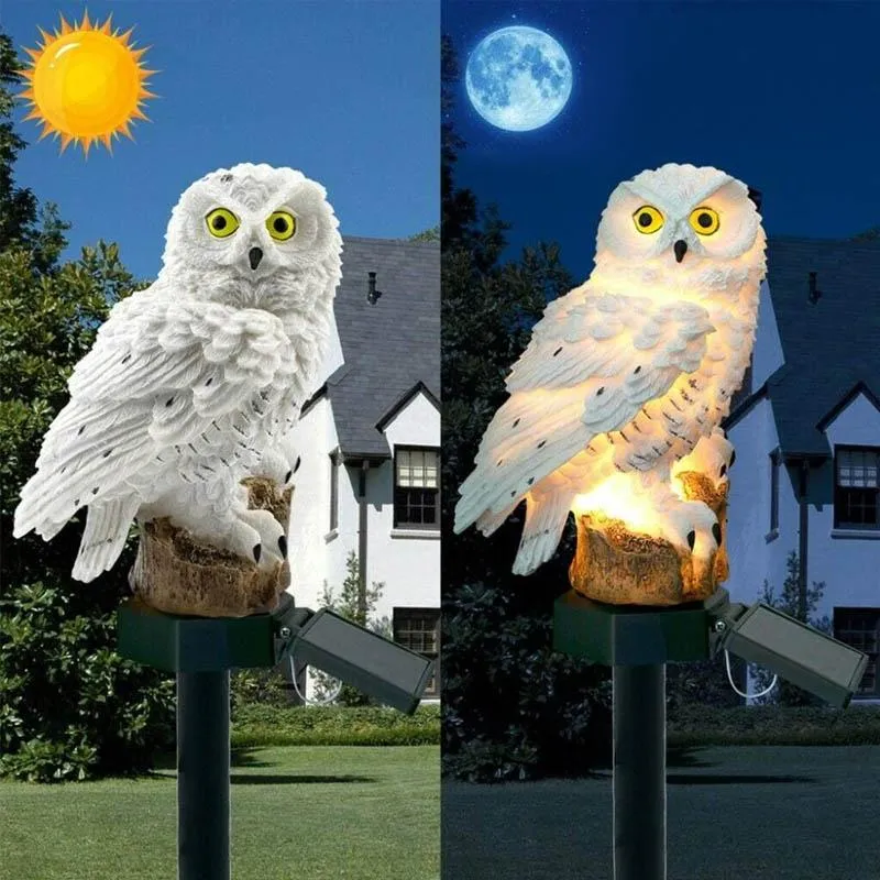 Solar Owl Shape Lights Outdoor Garden Light