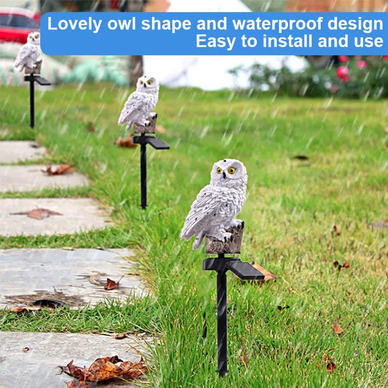 Solar Owl Shape Lights Outdoor Garden Light