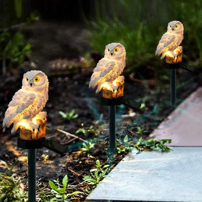 Solar Owl Shape Lights Outdoor Garden Light