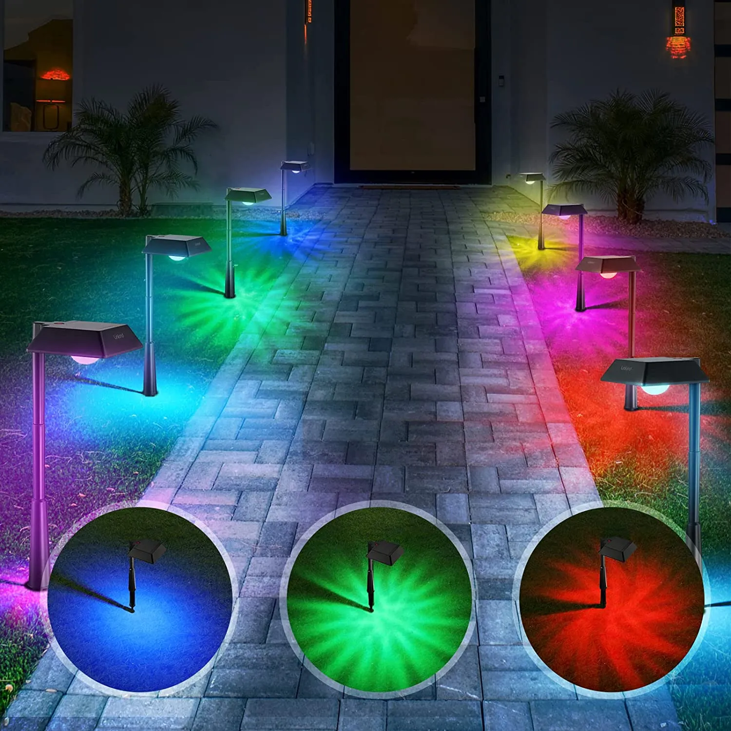 Solar Pathway Lights, 8 Pack Warm White Solar