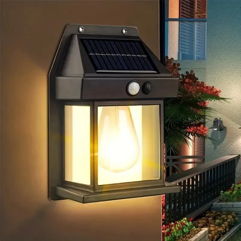 Solar Power Motion Sensor Outdoor Garden Lamp