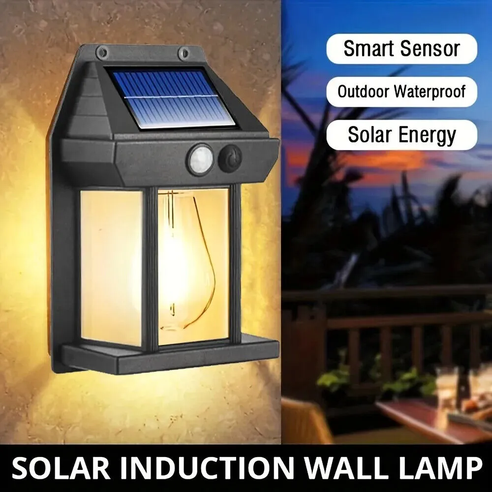 Solar Power Motion Sensor Outdoor Garden Lamp