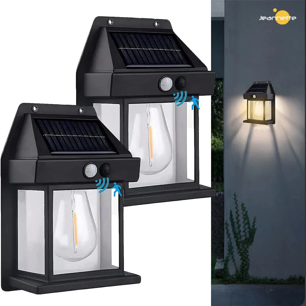 Solar Power Motion Sensor Outdoor Garden Lamp