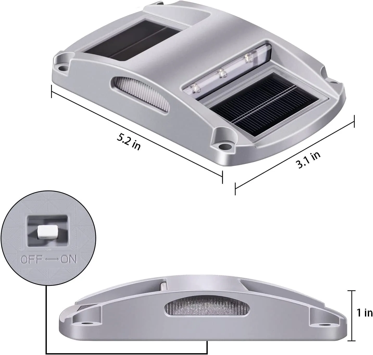 Solar Road Stud,Step Lighting For Lane|Dock|Yard|Garden