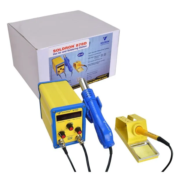 SOLDRON 878D 2-IN-1 HOT AIR AND SOLDERING STATION