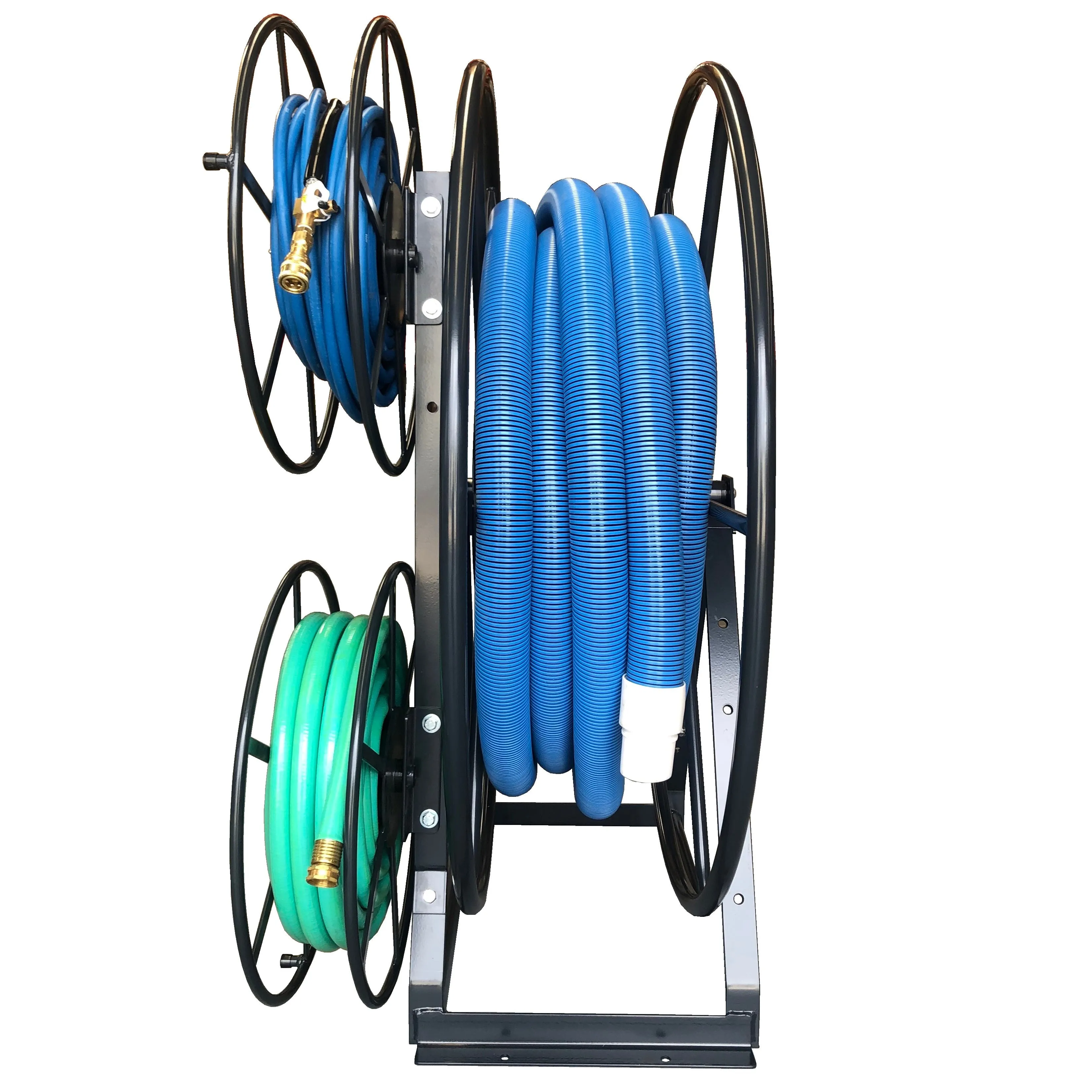 Space Saver Solution Hose Reel Stacker Bracket - Powder Coated Charcoal