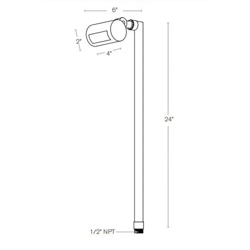 SPJ Lighting The Madison 2W LED Solid Brass Path Light