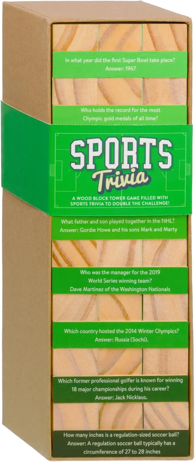 Sports Trivia Block Tower Game