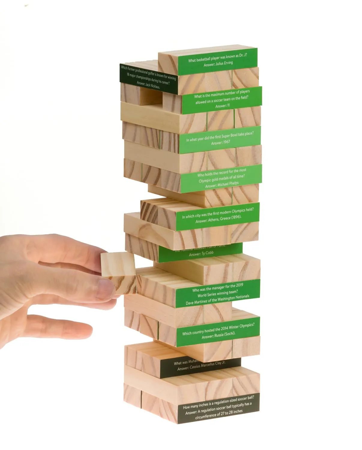 Sports Trivia Block Tower Game