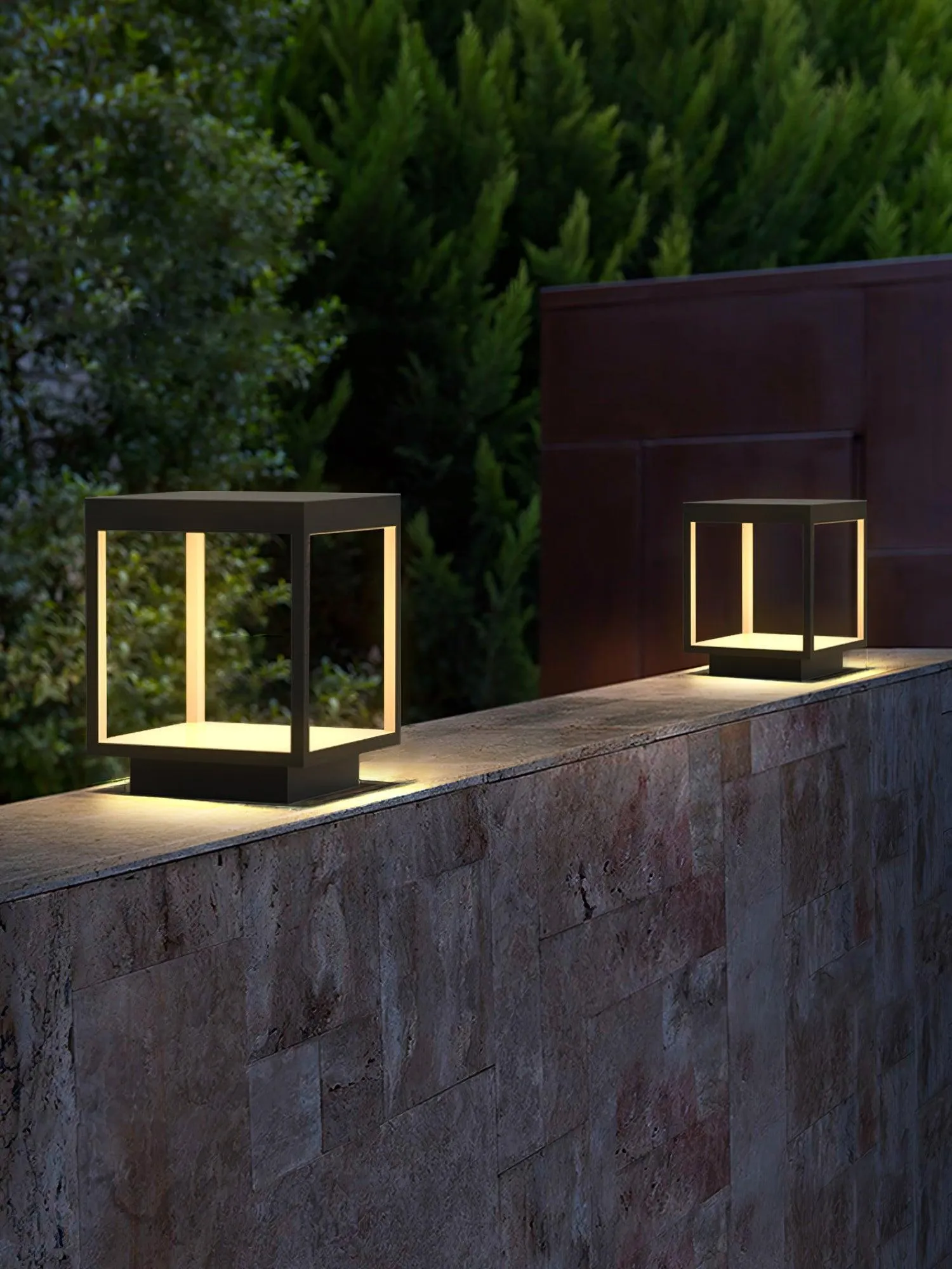 Square Frame Post Outdoor Light