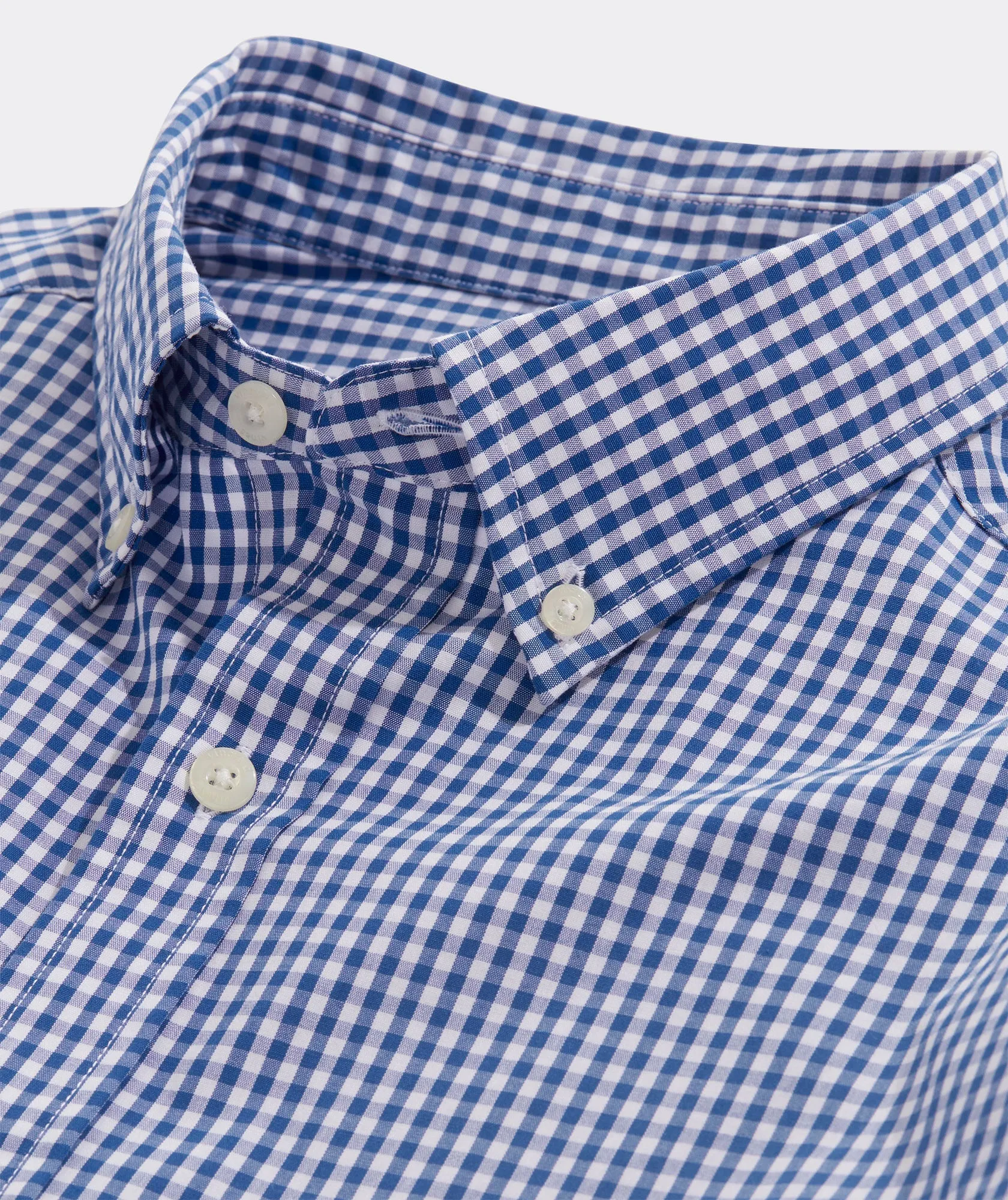 Stretch Poplin Gingham Shirt