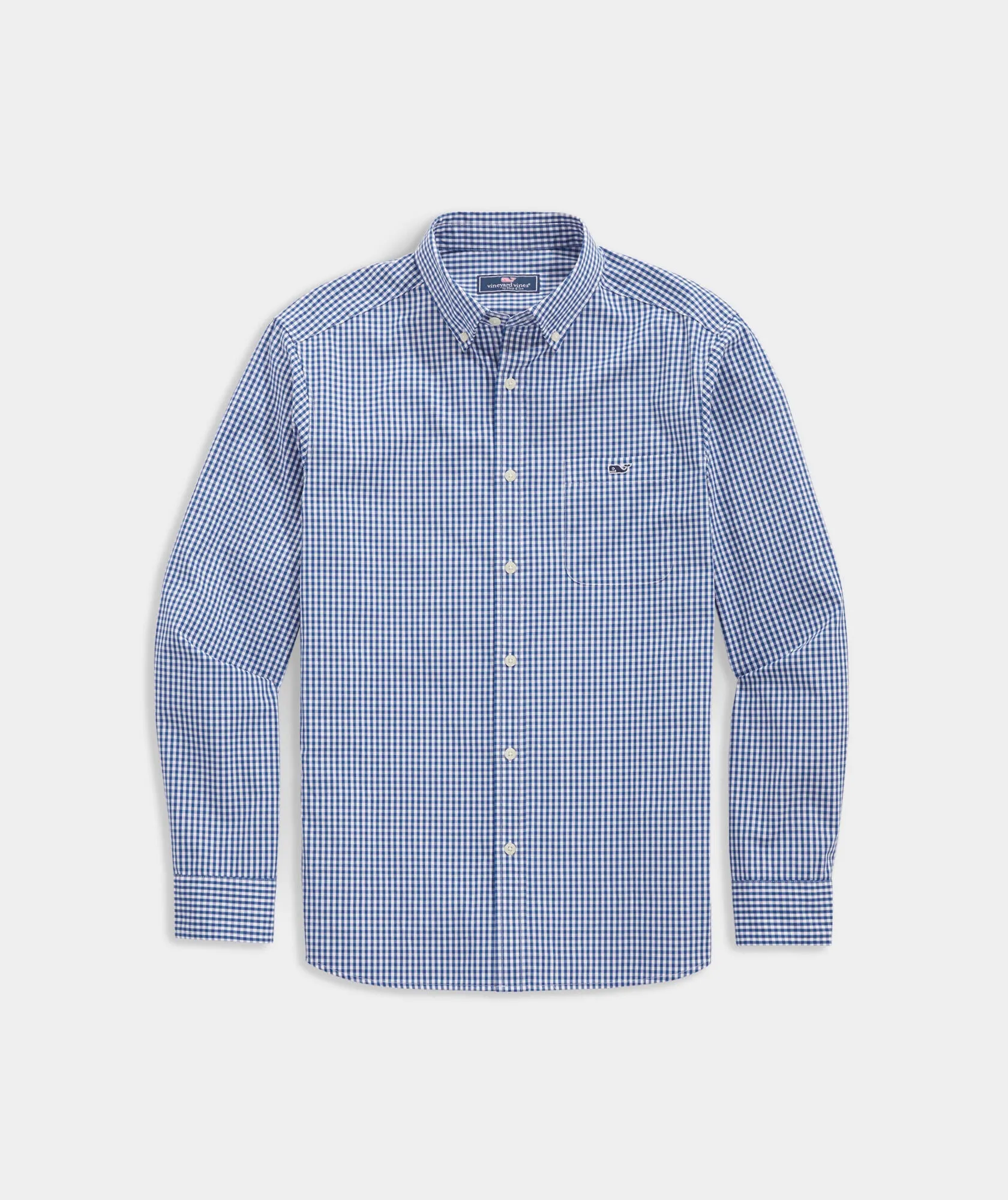 Stretch Poplin Gingham Shirt