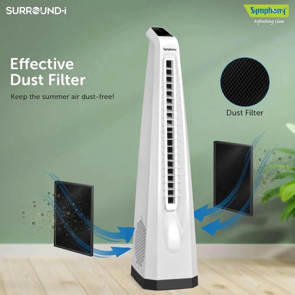 Surround-i Bladeless Tower Fan with Remote Control White