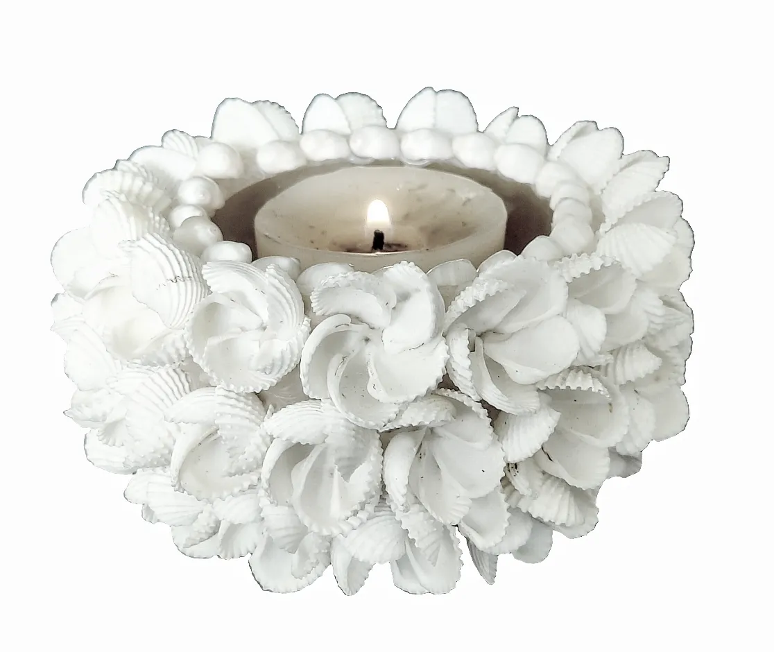 Table Decor Lighting: 
Bowl Shaped Natural Sea shells Tea Light Holder.