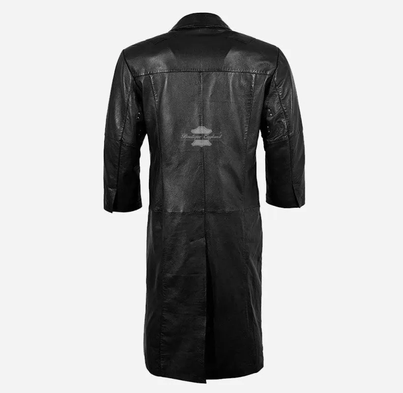 The Dark Tower Leather Long Coat Roland Deschain Black Overcoat