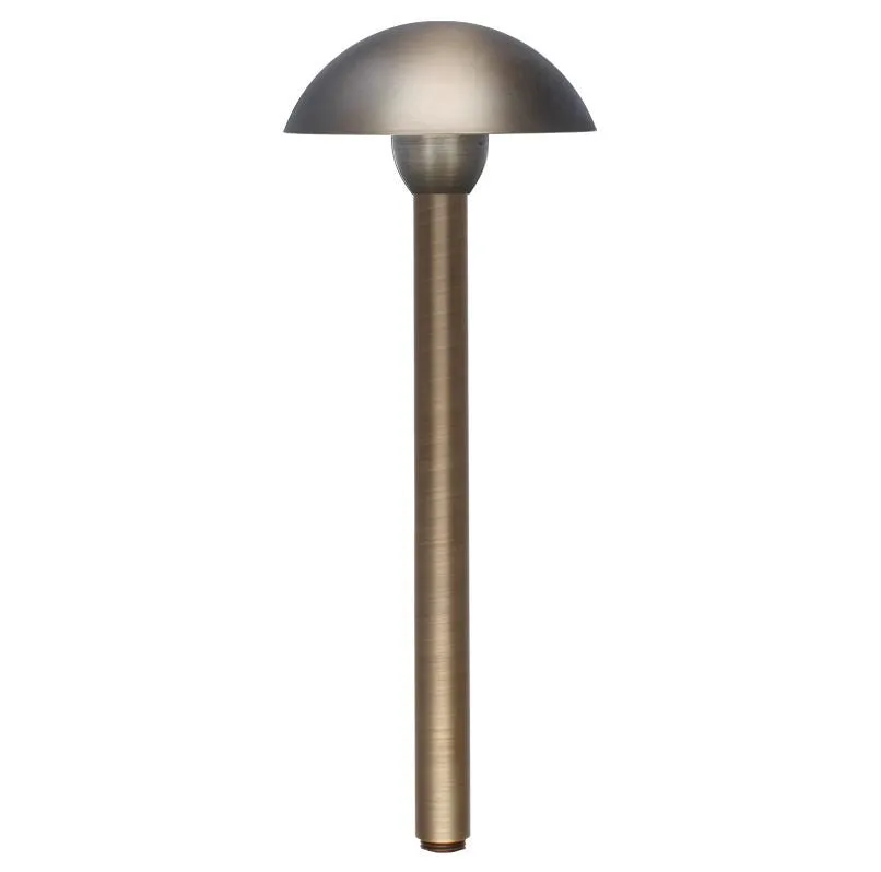 Total Light® Melbourne Dome Style Brass Path light with 15" Stem