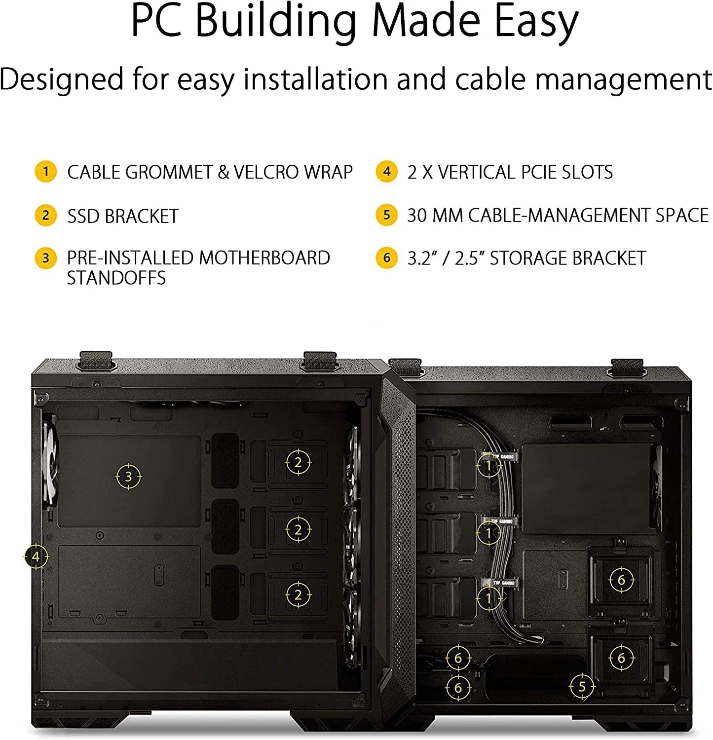 TUF Gaming GT501 Mid-Tower Computer Case for up to EATX Motherboards with USB 3.0 Front Panel Cases GT501/GRY/WITH Handle