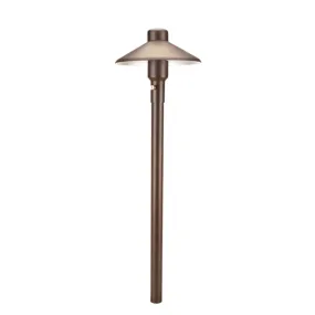 Unique - M7-NL - 7" Mercury Path Light 18" Riser Brass Housing Weathered Brass Finish No Lamp