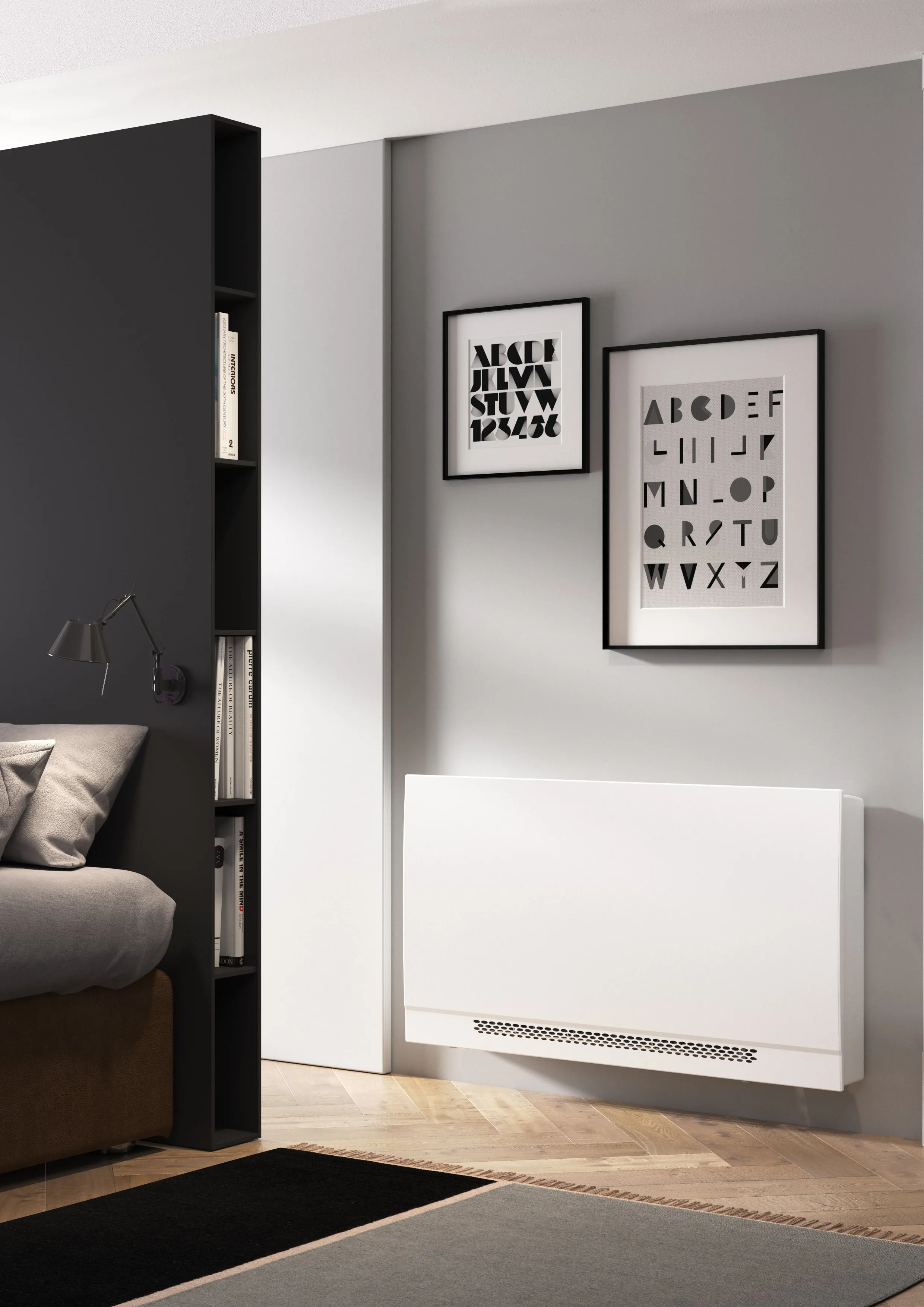 Ventilconvettore Slim Fan con Mobile Sabiana WHISPER CFF-ECM-MZ-CB-TES 30 con Comando Digitale e Motore Inverter