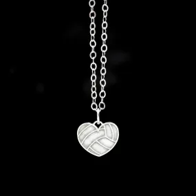 Volleyball Heart Pendant Necklace