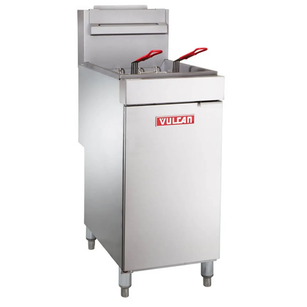 Vulcan LG300-2 35-40 lb. Liquid Propane Gas Floor Fryer - 90 000 BTU