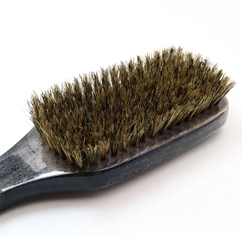 WAVY WAVE BRUSH "SOFT" GRAY (100% BOAR BRISTLE)