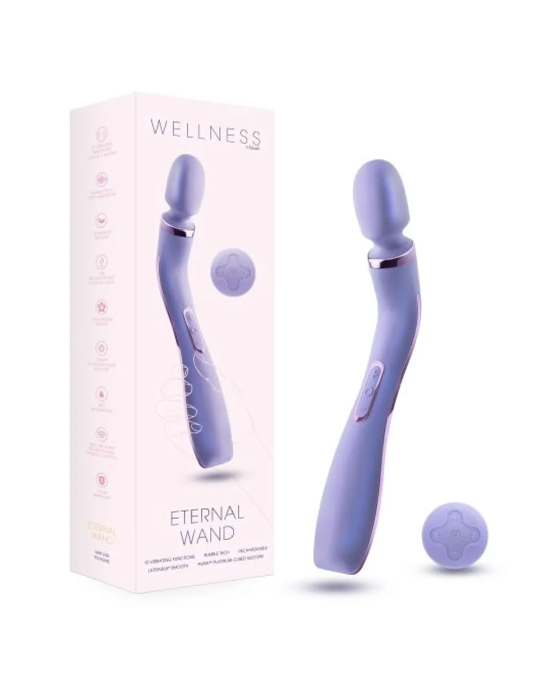 Wellness Eternal Slim Ergonomic Powerful Remote Control Wand - Lavender