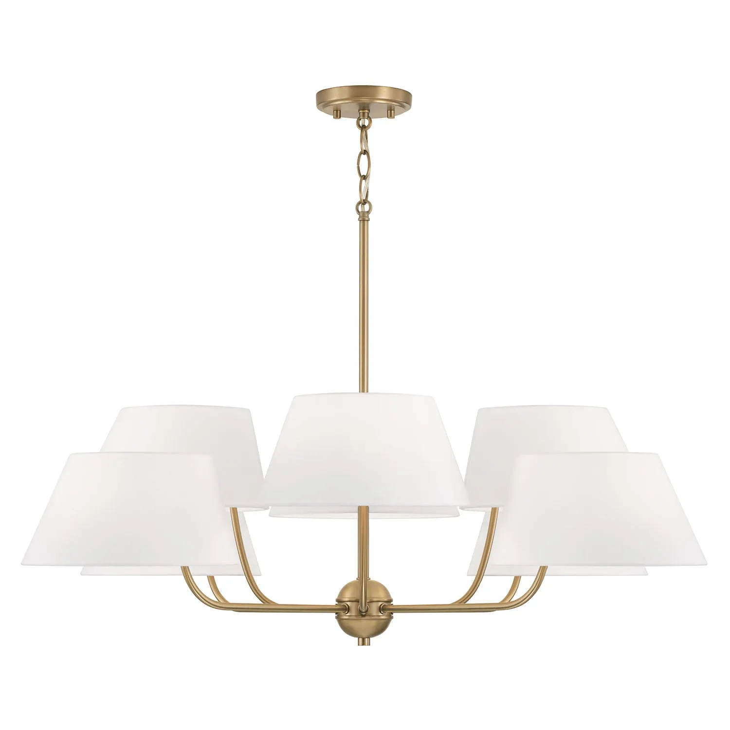 WELSLEY 8-LIGHT CHANDELIER, AGED BRASS