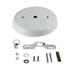 White Finish Steel Rounded Canopy Kit 4 - 7/8"