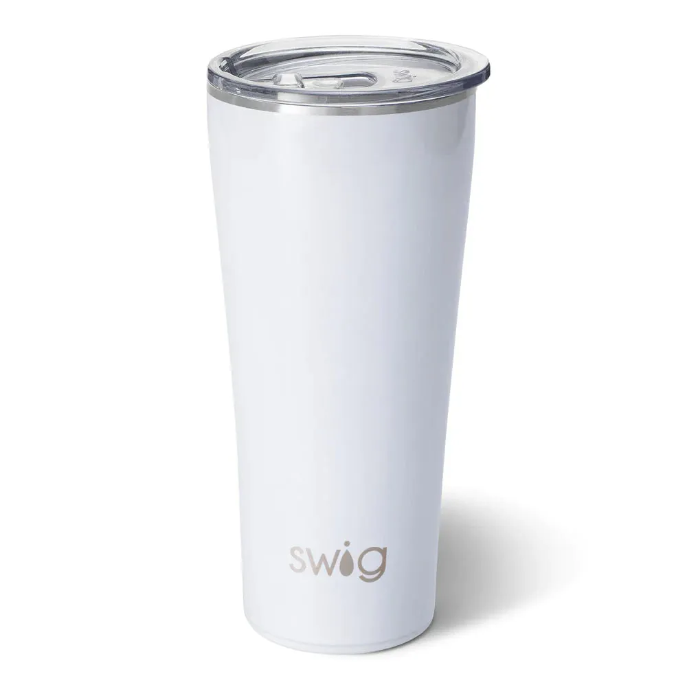 White Shimmer Diamond Tumbler 32 Oz