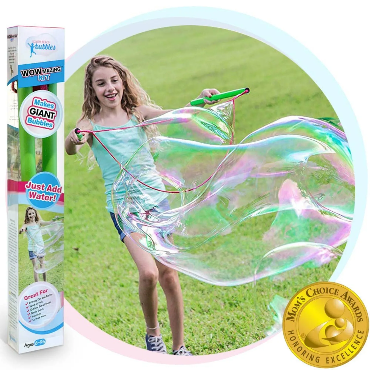 Wowmazing Giant Bubble Kit: Big Bubble Wands & Concrete!