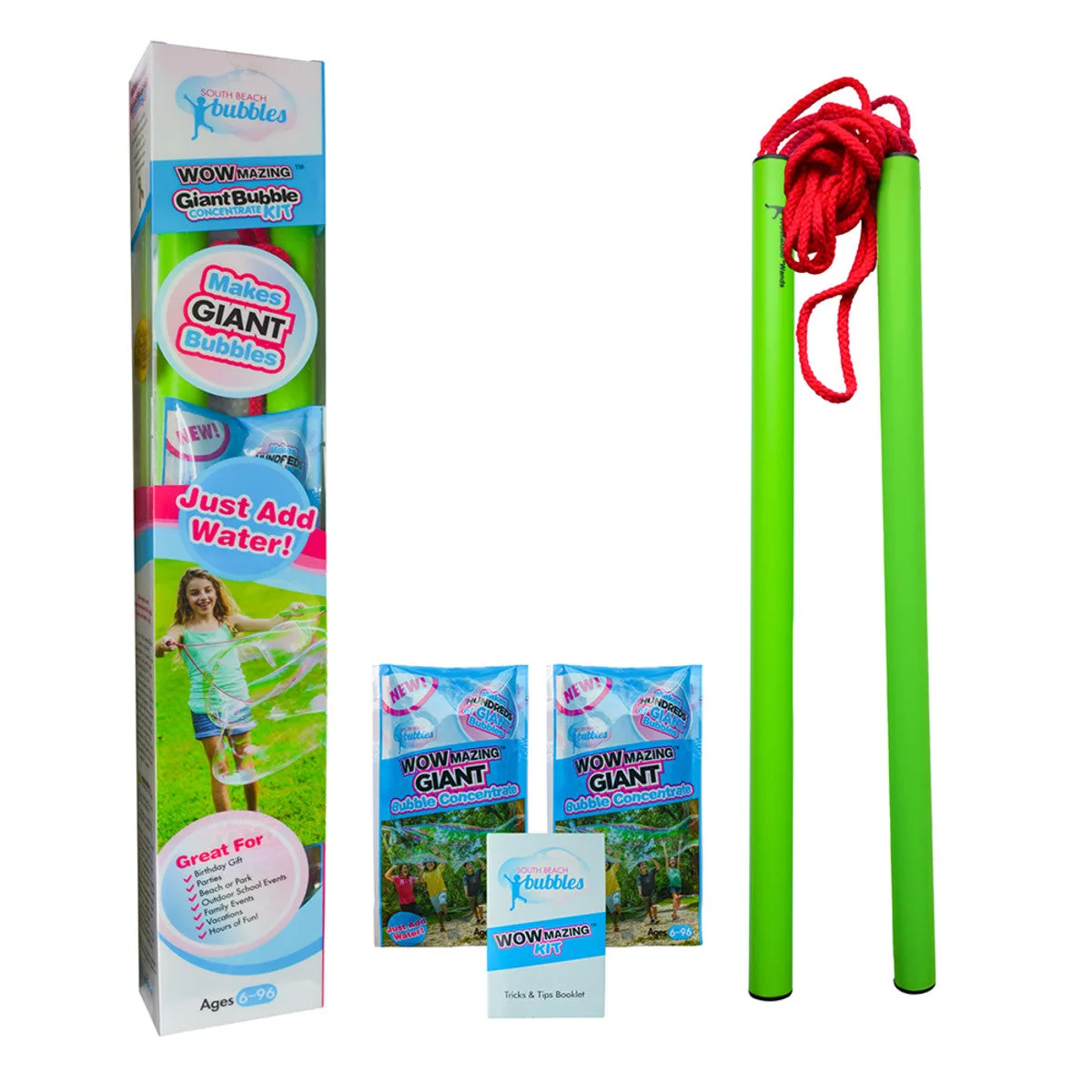 Wowmazing Giant Bubble Kit: Big Bubble Wands & Concrete!