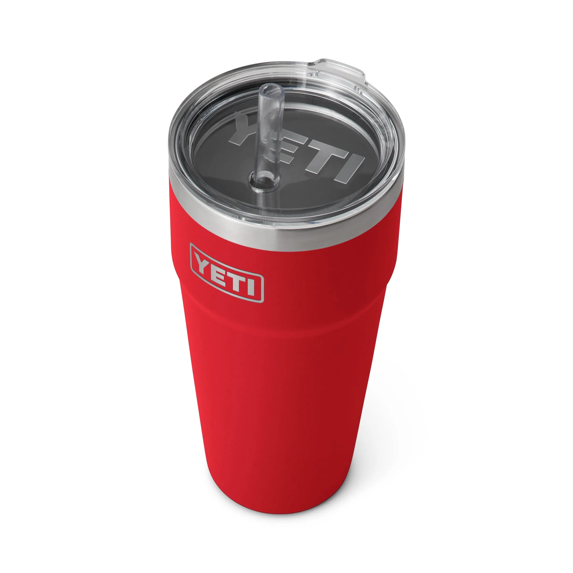 Yeti Rambler 26oz/769ml Stackable Cup with Straw Lid - Rescue Red