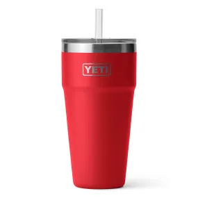 Yeti Rambler 26oz/769ml Stackable Cup with Straw Lid - Rescue Red